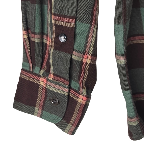 Polo By Ralph Lauren Blue Label Vintage Plaid Button Up Cotton Flannel Medium - Picture 3 of 7